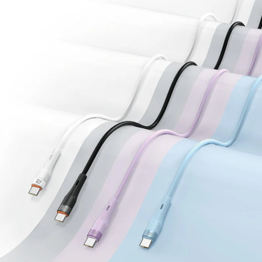 Powerboost USB-C to USB-C Soft Silicon Charge & Sync Cable [120cm] [Max 60W]