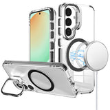 Galaxy S24 Plus Clear MagSafe Case with Camera Ring Stand
